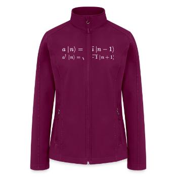 annihilation operator, quantum physics - Women’s Soft Shell Jacket - raspberry - Front