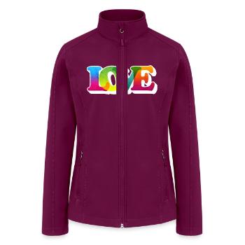 COLORFUL LOVE LETTERS - Women’s Soft Shell Jacket - raspberry - Front