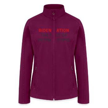 Bidenflation The Cost Of Voting Stupid - Women’s Soft Shell Jacket - raspberry - Front