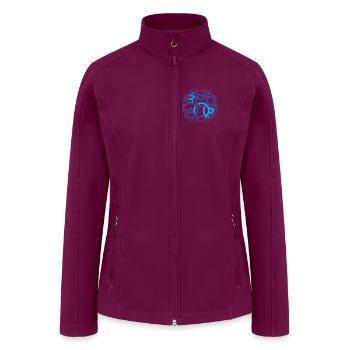 Interlocking Ring Mosaic - Women’s Soft Shell Jacket - raspberry - Front