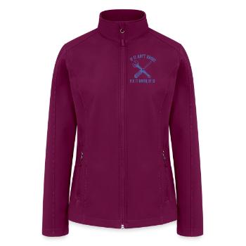 Handyman mechanic funny quote repair until broken - Women’s Soft Shell Jacket - raspberry - Front