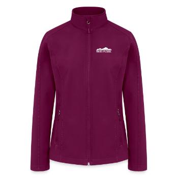 Trees Please - Women’s Soft Shell Jacket - raspberry - Front