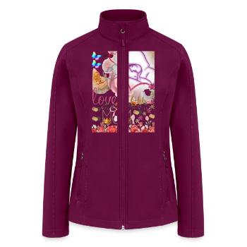 "mother's love - Women’s Soft Shell Jacket - raspberry - Front