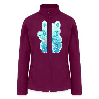 Sea Manekineko - Women’s Soft Shell Jacket - raspberry - Front
