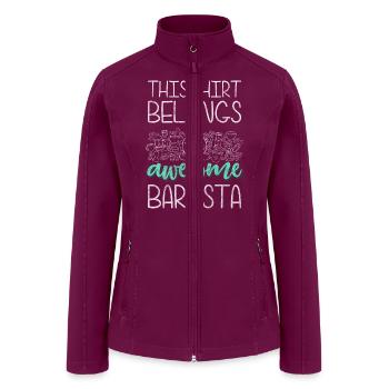 Bartender Portafilter Coffee Shop - Women’s Soft Shell Jacket - raspberry - Front