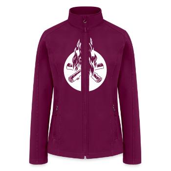 BONFIRE WHITE - Women’s Soft Shell Jacket - raspberry - Front
