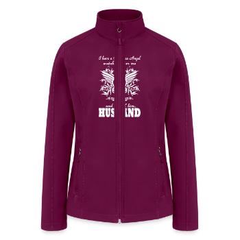 My Husband - Women’s Soft Shell Jacket - raspberry - Front
