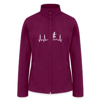 Running Heartbeat Runner Heartbeat Sport Pulse - Women’s Soft Shell Jacket - raspberry - Front