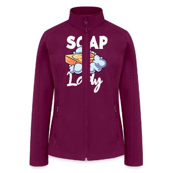 Soap Lady Hygiene Washing Soap Making Cleaning - Women’s Soft Shell Jacket - raspberry - Front