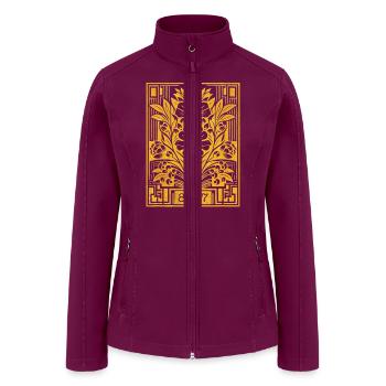 8647 Subtle Anti Trump Anti MAGA 86 47 Floral B - Women’s Soft Shell Jacket - raspberry - Front