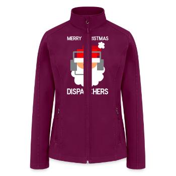 Merry Christmas 911 Dispatcher - Women’s Soft Shell Jacket - raspberry - Front