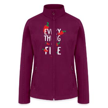 EVERY THING IS FINE - Women’s Soft Shell Jacket - raspberry - Front