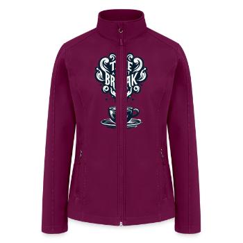 Coffe Break - Women’s Soft Shell Jacket - raspberry - Front