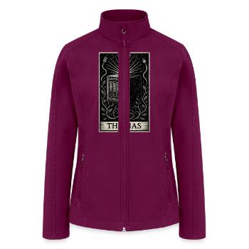 Tarot Datahoarding: The Network Storage Oracle - Women’s Soft Shell Jacket - raspberry - Front