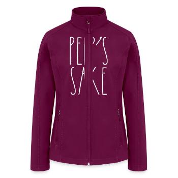 Peep's Sake White Rae Dunn Inspired Minimalist - Women’s Soft Shell Jacket - raspberry - Front