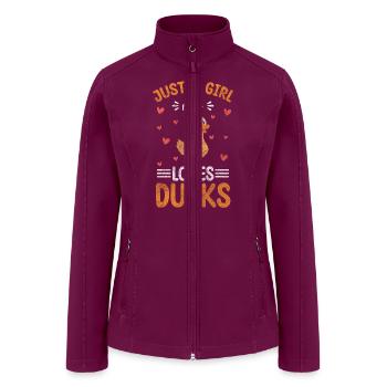 Duck Quack Drake Swimming - Women’s Soft Shell Jacket - raspberry - Front