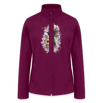 Colorful Hummingbird Bird for Ornithologist - Women’s Soft Shell Jacket - raspberry - Front