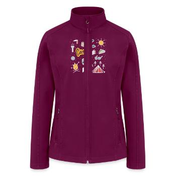 CAMPING GOOD - Women’s Soft Shell Jacket - raspberry - Front