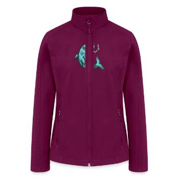 shark skull - Women’s Soft Shell Jacket - raspberry - Front