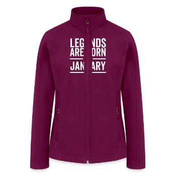 Legends Are Born in January - Women’s Soft Shell Jacket - raspberry - Front