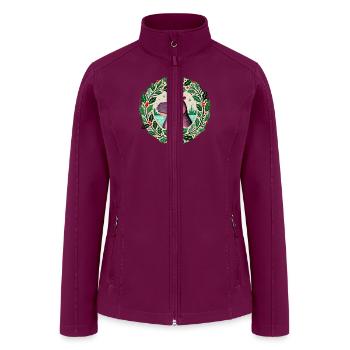 Christmas Hippo - Women’s Soft Shell Jacket - raspberry - Front
