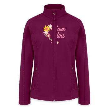 Love you - Women’s Soft Shell Jacket - raspberry - Front