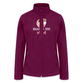 Guinea Pig Mom - Guinea Pig Owner Cavy Lover - Women’s Soft Shell Jacket - raspberry - Front