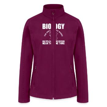 Biology - Multiplication and division are same - Women’s Soft Shell Jacket - raspberry - Front
