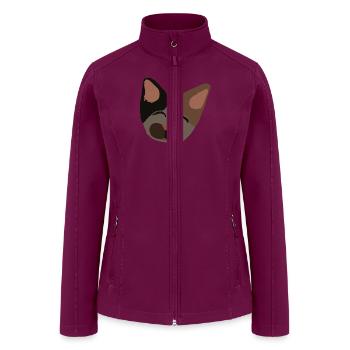 Cutest cat face - Women’s Soft Shell Jacket - raspberry - Front