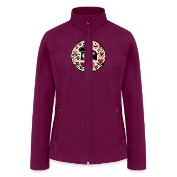 Valentine Hippo - Women’s Soft Shell Jacket - raspberry - Front