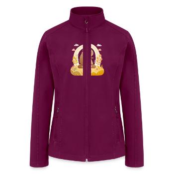 Saint Capy of Patience - Women’s Soft Shell Jacket - raspberry - Front