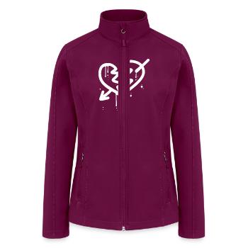Broken Heart Arrow - Women’s Soft Shell Jacket - raspberry - Front