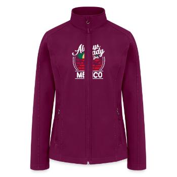 Mexico Country - Women’s Soft Shell Jacket - raspberry - Front