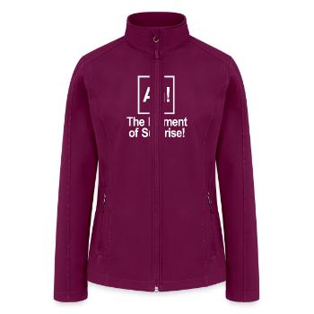 Ah Element Of Surprise - Women’s Soft Shell Jacket - raspberry - Front