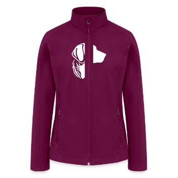Dog Portrait For Proud Dog Owners - Women’s Soft Shell Jacket - raspberry - Front