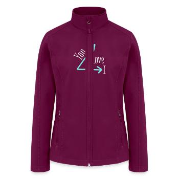 I love you - Women’s Soft Shell Jacket - raspberry - Front
