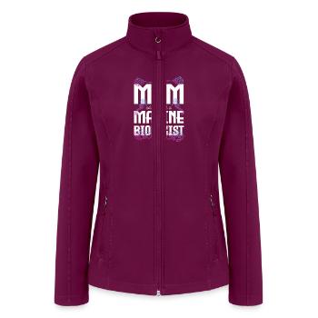 Marine Biology Marine Biologist Mom - Women’s Soft Shell Jacket - raspberry - Front