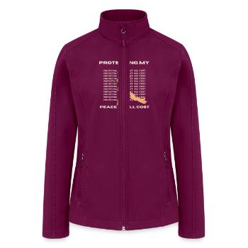 Protecting my peace at all cost - Women’s Soft Shell Jacket - raspberry - Front