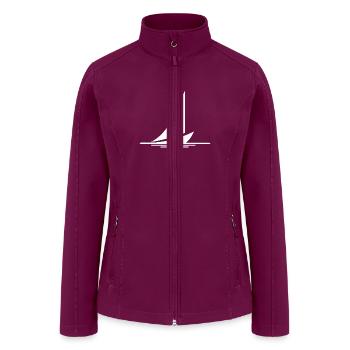 Sailing Boat With Sails For Sailors Cool Captains - Women’s Soft Shell Jacket - raspberry - Front