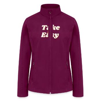 Take it Easy - Women’s Soft Shell Jacket - raspberry - Front