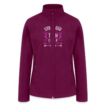 Chemo Cancer Screening Fighter - Women’s Soft Shell Jacket - raspberry - Front