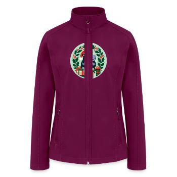 Christmas Hippo - Women’s Soft Shell Jacket - raspberry - Front