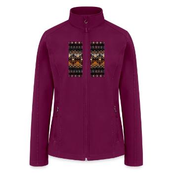 Glow-in-the-dark. - Women’s Soft Shell Jacket - raspberry - Front