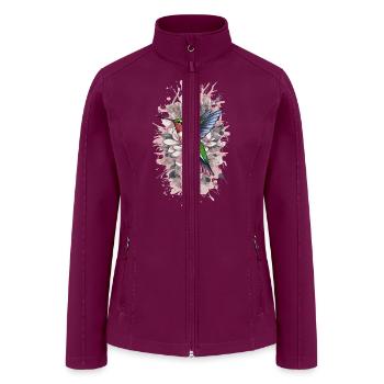 Colorful Hummingbird Bird for Ornithologist - Women’s Soft Shell Jacket - raspberry - Front