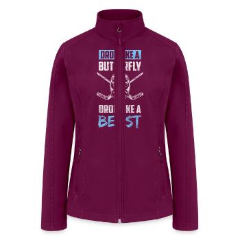 Ice Hockey Ice Hockey Mask Victory Player - Women’s Soft Shell Jacket - raspberry - Front