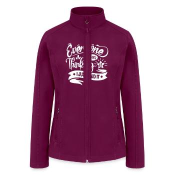 FUNNY QUOTE EVERY ONE - Women’s Soft Shell Jacket - raspberry - Front