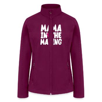 Mama In The Making - Women’s Soft Shell Jacket - raspberry - Front