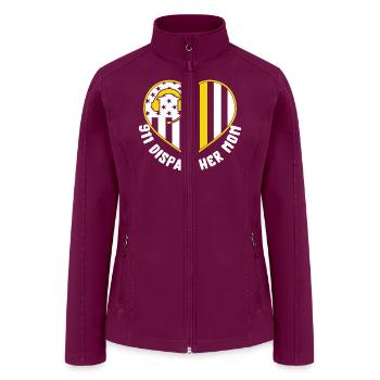 Dispatcher Shirt, 911 Dispatcher Mom USA Flag Tee - Women’s Soft Shell Jacket - raspberry - Front