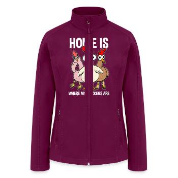 Funny Chickens Chicken Lovers Quote Gift - Women’s Soft Shell Jacket - raspberry - Front