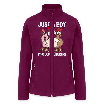 Funny Chickens Chicken Lover Quote Gift - Women’s Soft Shell Jacket - raspberry - Front